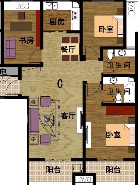 户型-124㎡