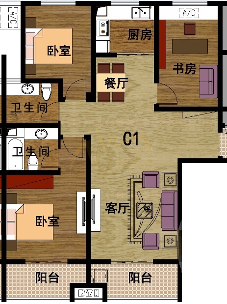 户型-127㎡