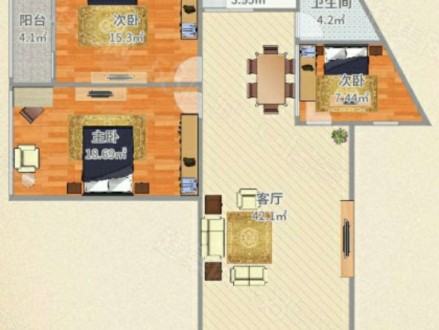 法华路 3室 115㎡ 65万