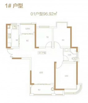 翰林苑 3室 89㎡ 68.8万 精装修