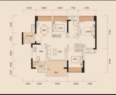 学区房 双阳台 3室 138㎡ 102万 毛坯